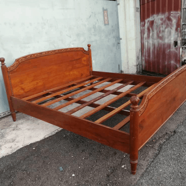 teak wood king bed frame