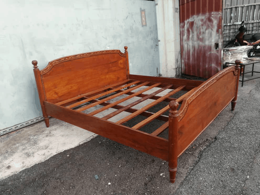 teak wood king bed frame