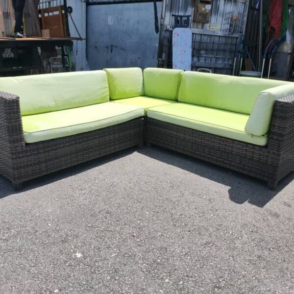 Outdoor L Shape Synthetic Rattan Sofa