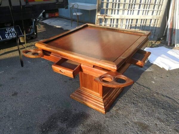 Rosewood Mahjong Table with 4 Drawers