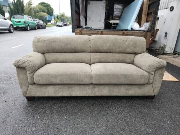 used lorenzo suede sofa