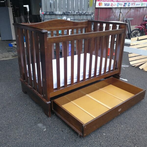 Boori Country Baby Cot with drawers come with mattress