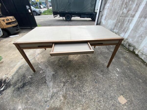 Lorenzo oakwood dining table with drawers