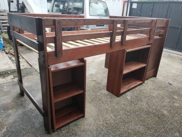 Low Loft Bed Single Bed Frame with Storage