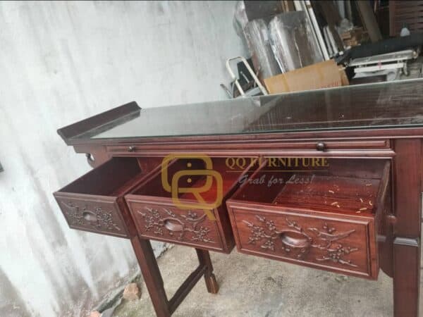 Rosewood Altar Table with Drawers