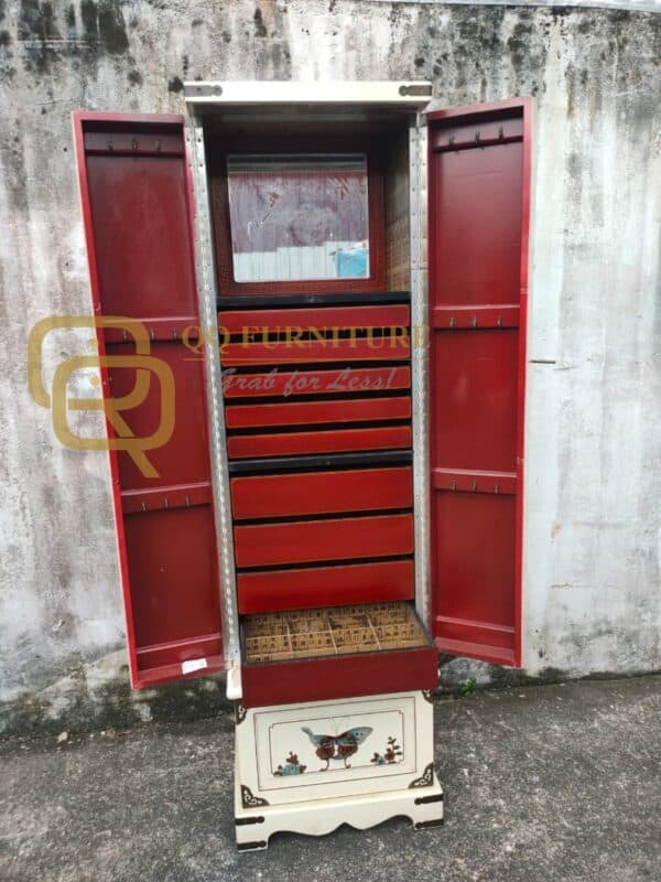 Tall Chinese Oriental Wedding Cabinet