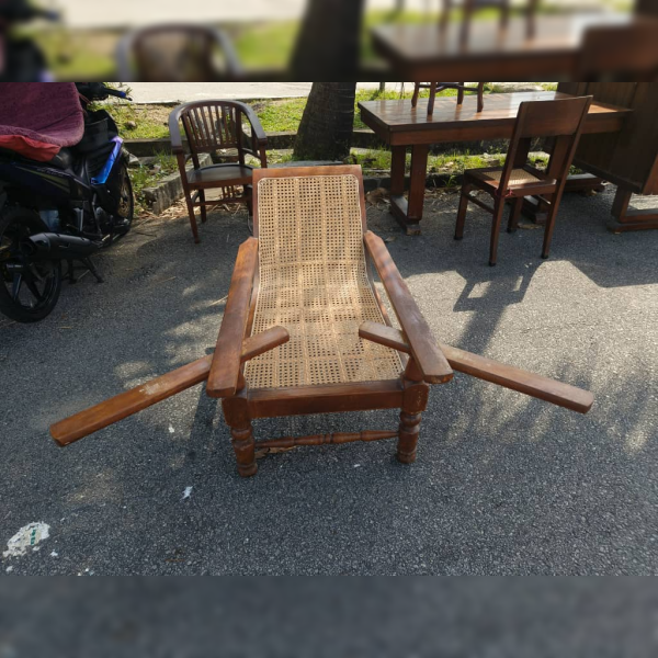 antique burmese teak wood planter chair lounge