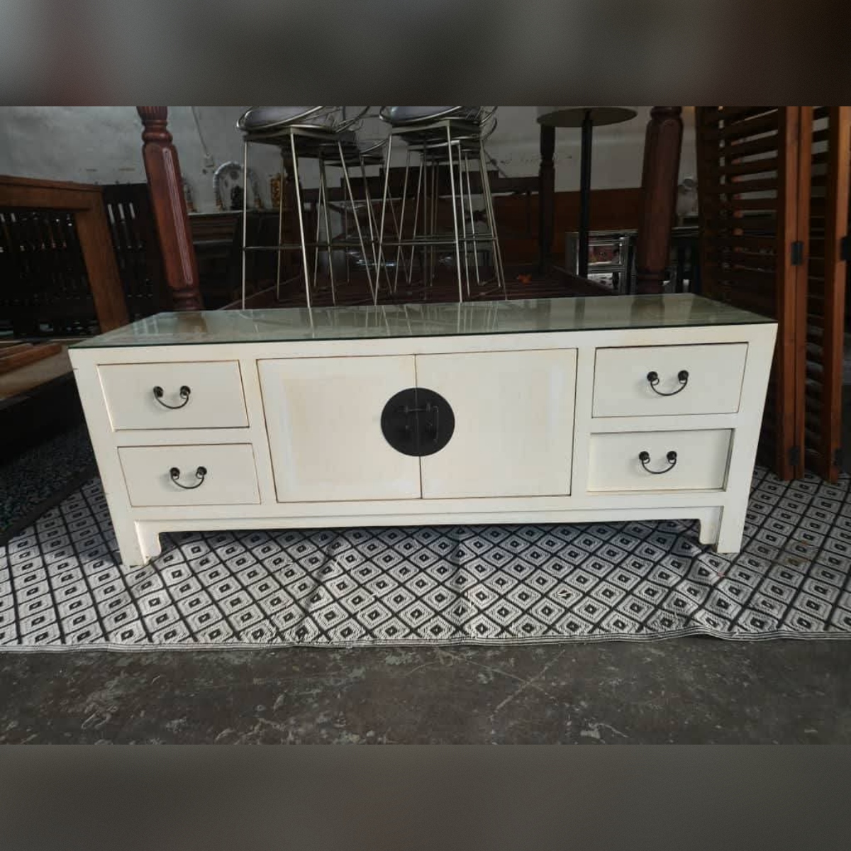 chinese oriented elm wood tv cabinet